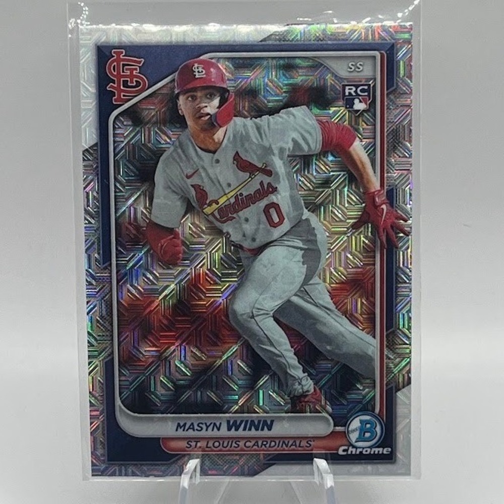 Masyn Winn 2024 Bowman Chrome Mojo Refractor #61 Rookie St. Louis Cardinals RC